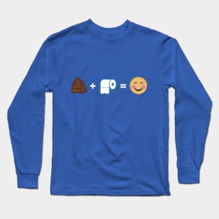 Poop Emoji Toilet Tissue Smiley Face Long Sleeve T-Shirt